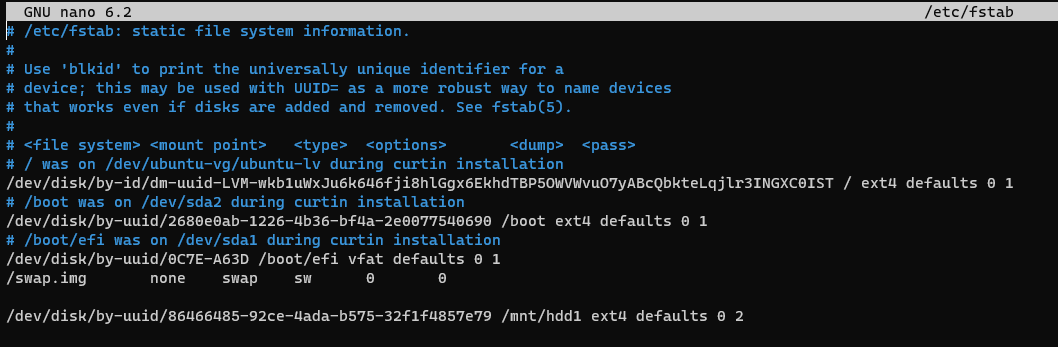 fstab